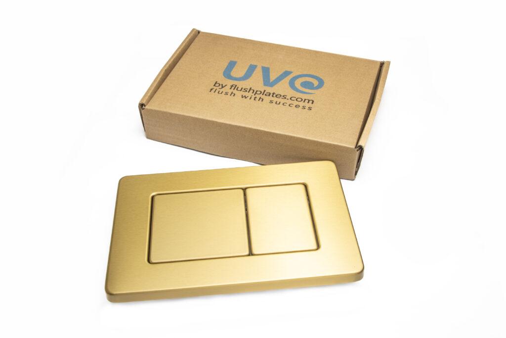 UVO Brushed Gold PVD , Stainless Steel 