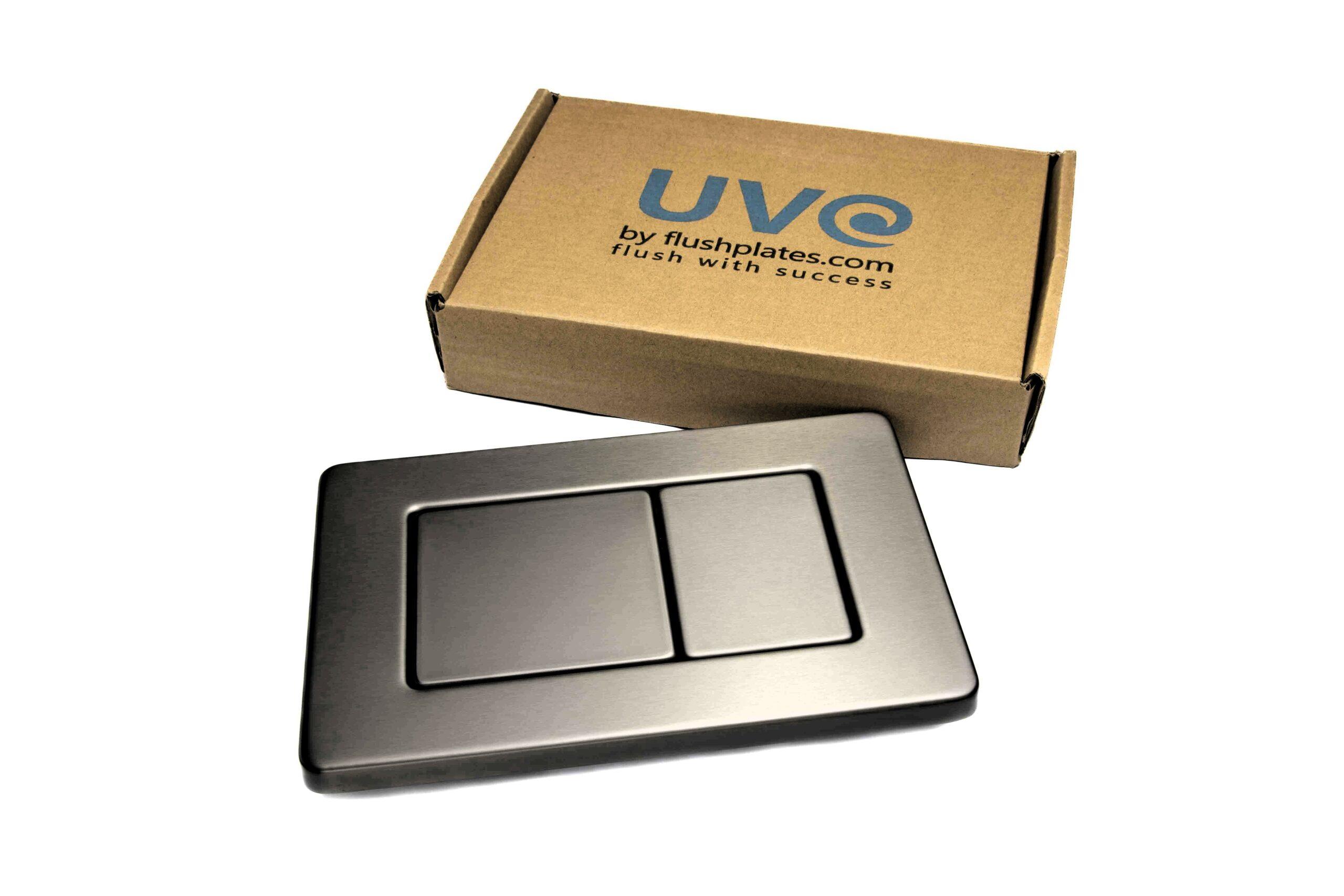 UVO Brushed Graphite Grey Flush Plate